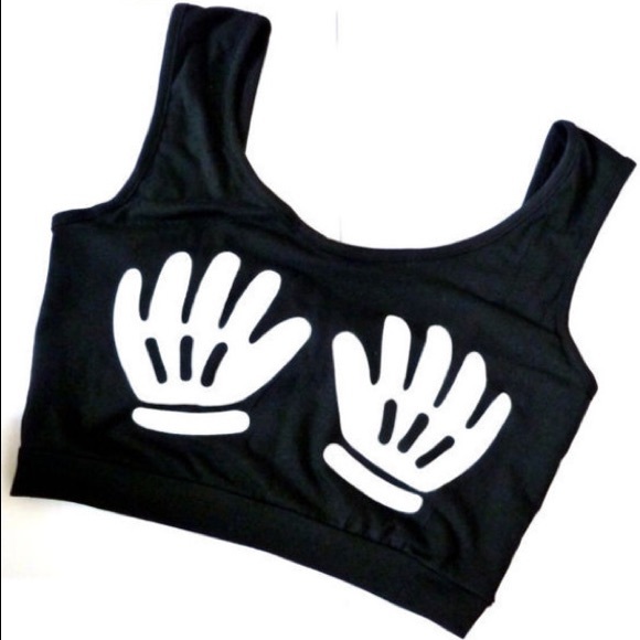 Tops - 🖤💔  Mickey Hand Crop Top Tank  💔🖤